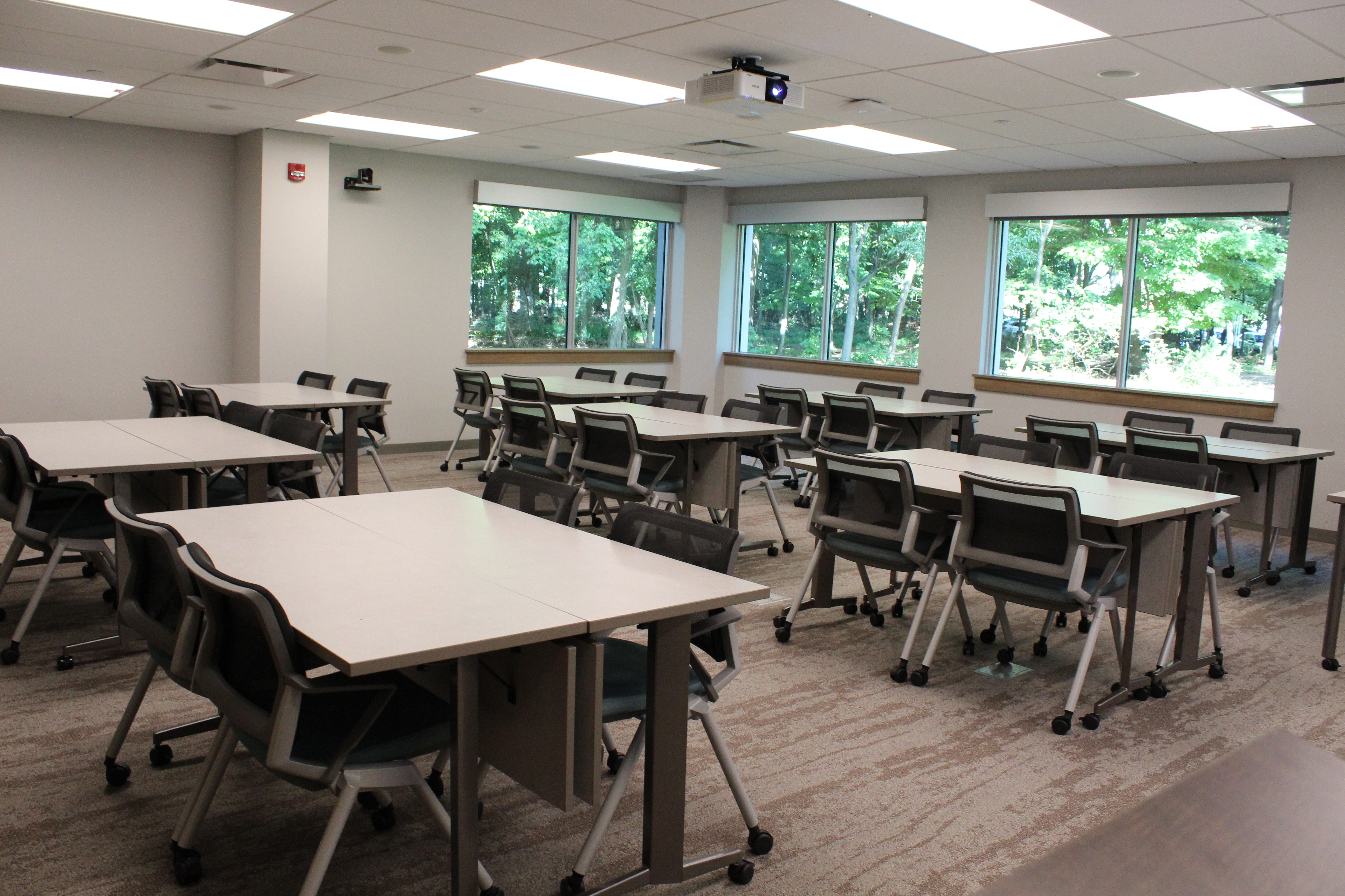 Classroom in small group layout configuration.