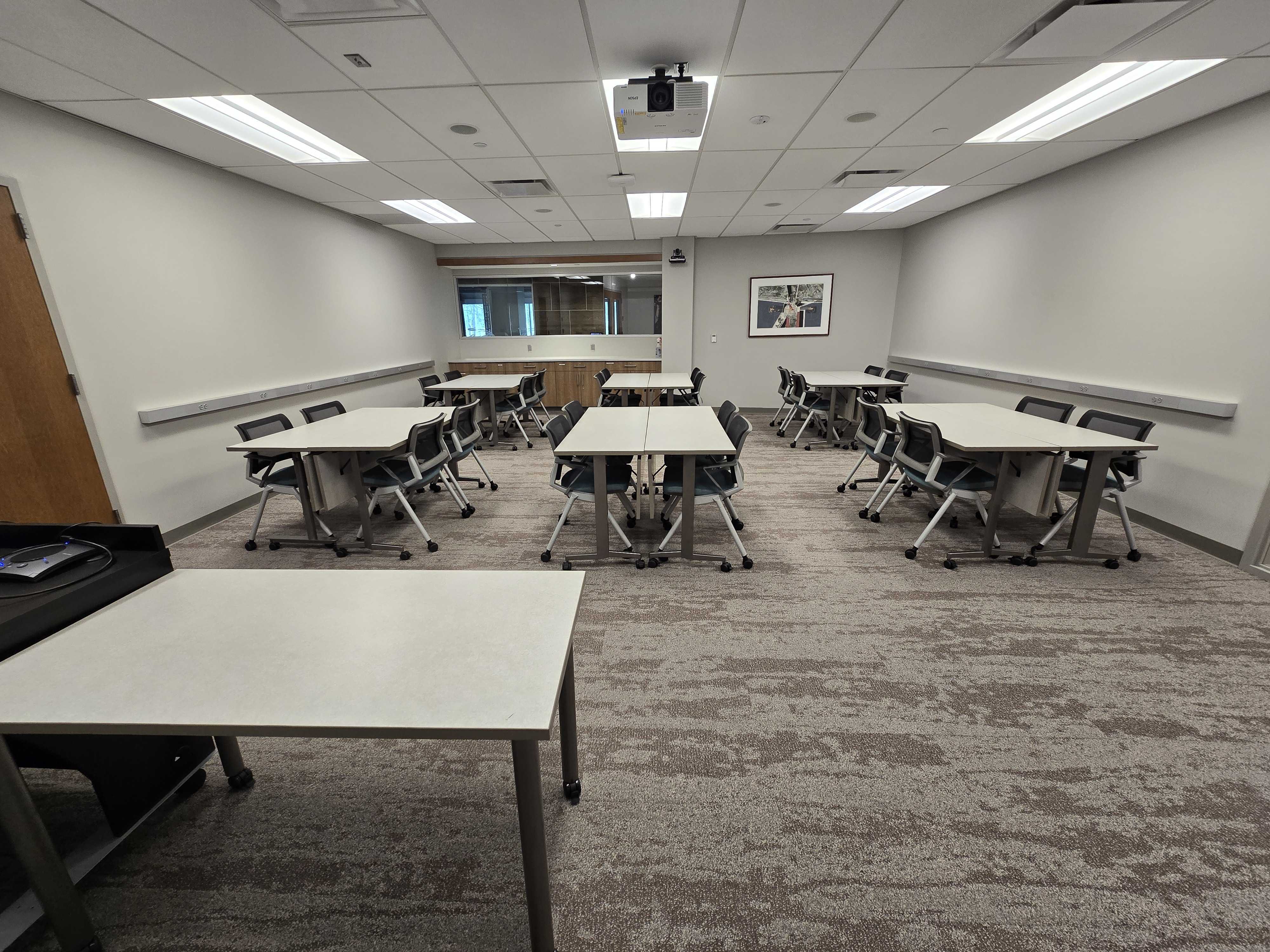 Classroom setting - 6 total groups of 2-tables together