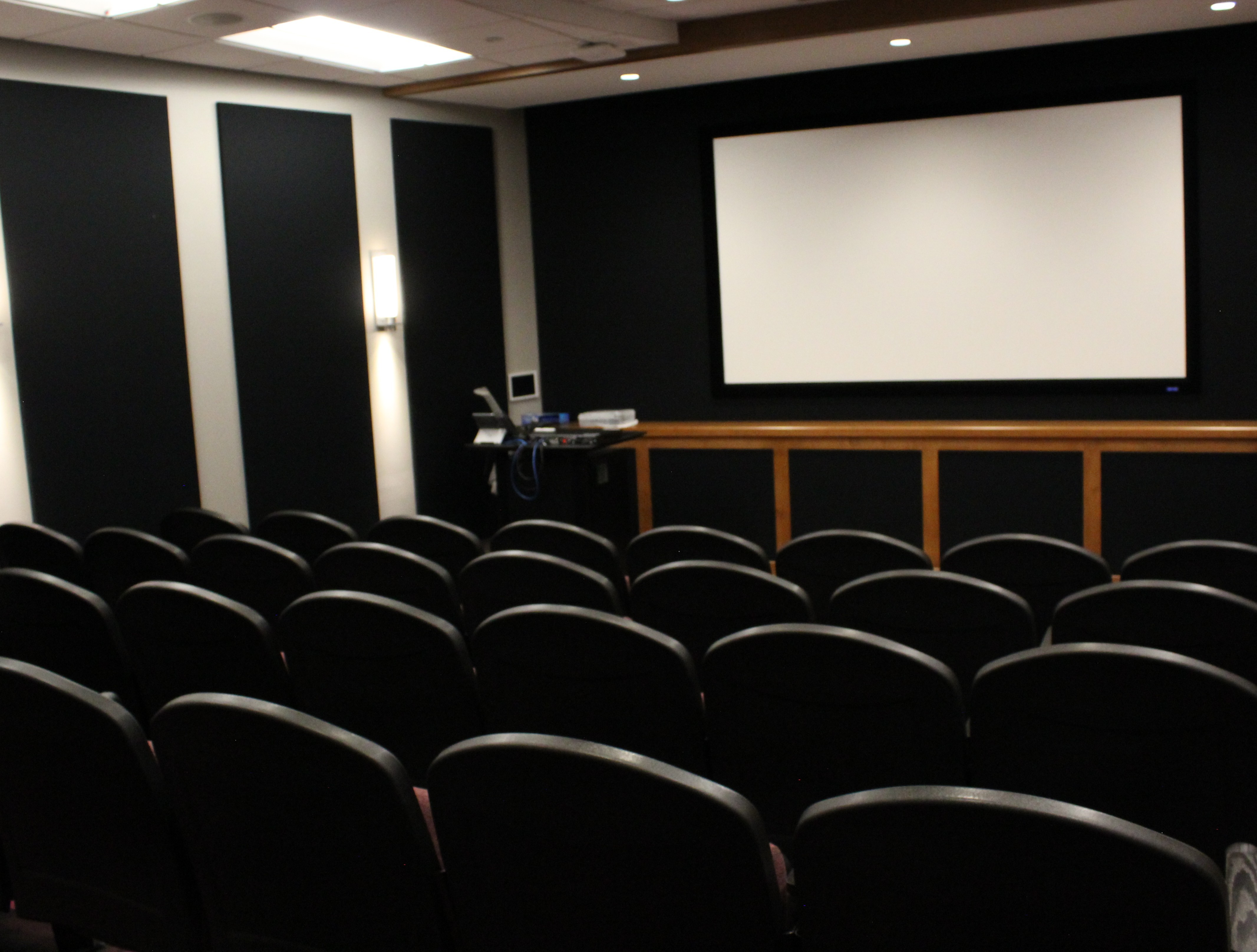 Photo of a small theater room